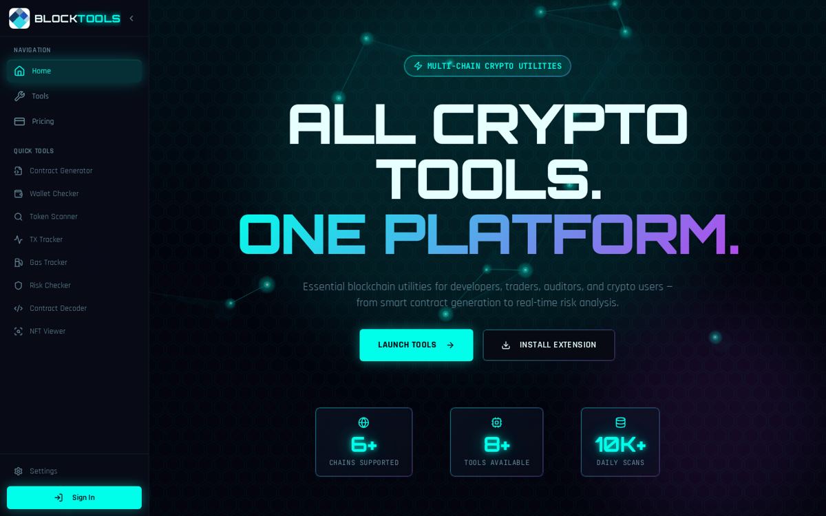 BlockTools — Blockchain Tools case study