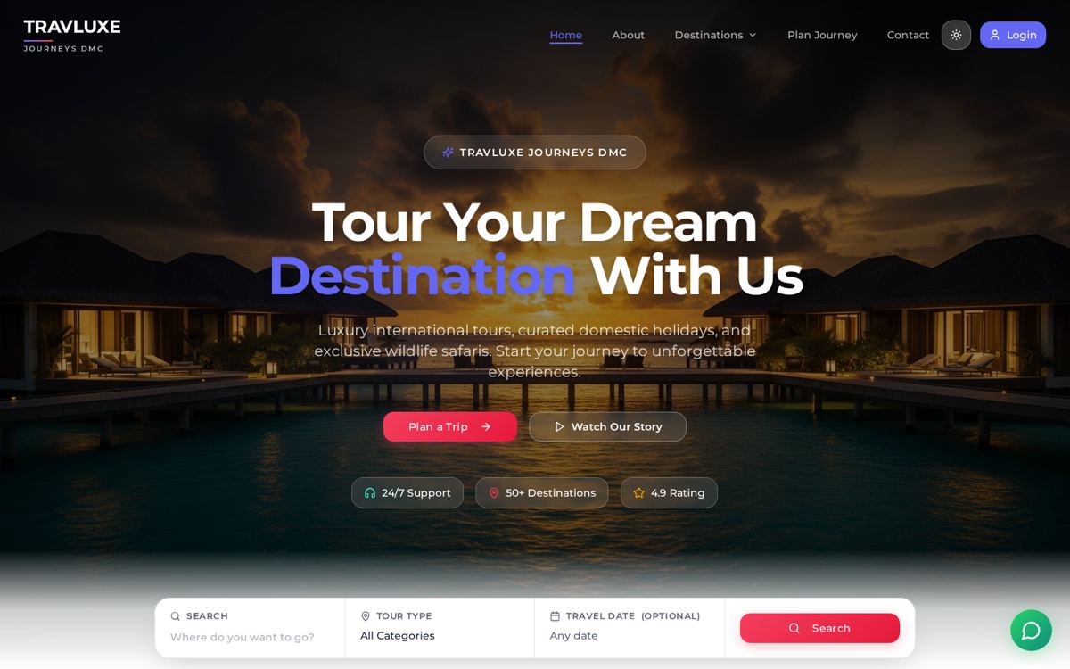Travluxe Journeys — Travel & Tourism case study