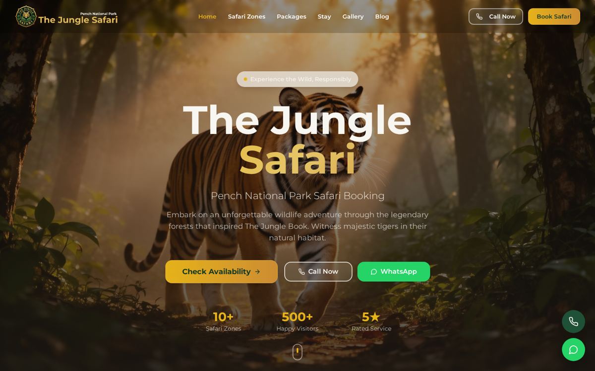 The Jungle Safari — Travel & Wildlife case study